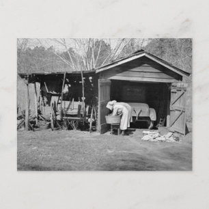 Cartão Postal Sunbonnet Damas no Dia da Lavagem, 1936