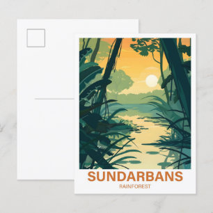 Cartão Postal Sundarbans RainForest India Viagem de Bangladesh