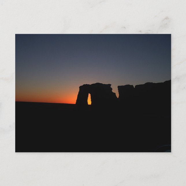 Cartão Postal Sundown Em Monument Rocks (Frente)