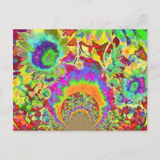 Cartão Postal Sunflower Fields Forever - laranja