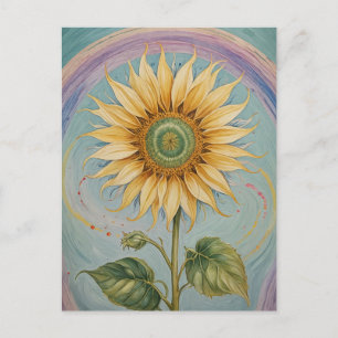 Cartão Postal Sunflower Whimsy