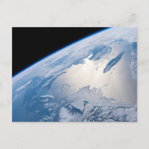 Cartão Postal Sunglint Do Golfo De Ruas. Lawrence No Canadá.