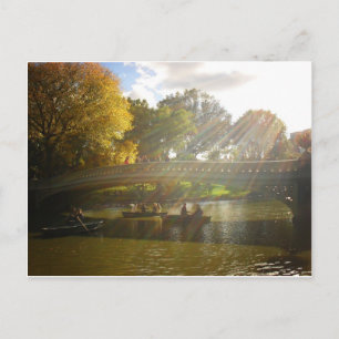 Cartão Postal Sunlight and Boats, Ponte de Arco, Central Park