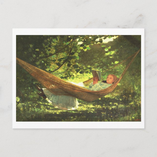 Cartão Postal "Sunlight and Shadow", de Winslow Homer (Frente)