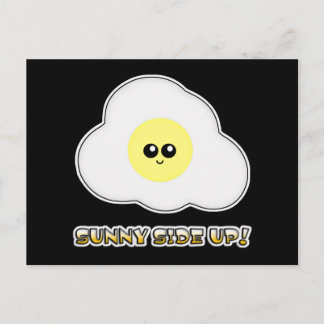 Cartão Postal Sunny Side Up Kawaii Egg
