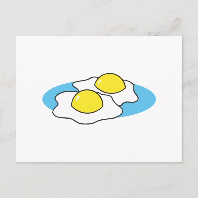 Cartão Postal sunny side up ovo frito (Frente)