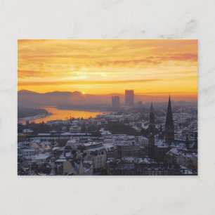 Cartão postal Sunrise acima de Bona na Alemanha
