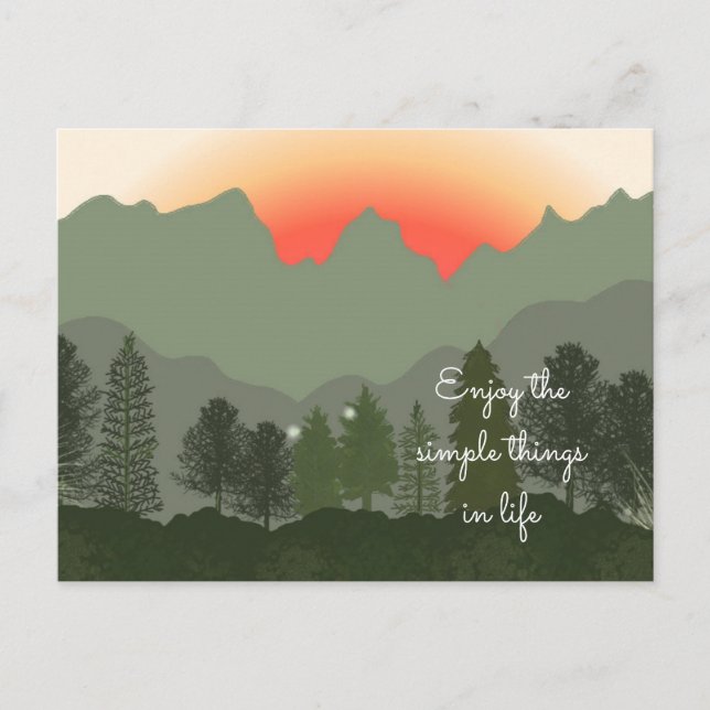 Cartão Postal Sunrise Aproveite As Coisas Simples (Frente)