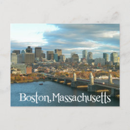 Cartão Postal Sunrise Boston Massachusetts Skyline - EUA