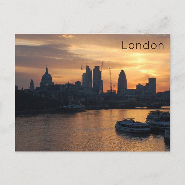 Cartão postal Sunrise de Londres (Frente)