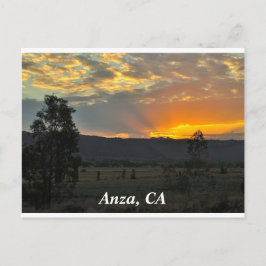 Cartão Postal Sunrise Em Anza, Cartão-Postal CA