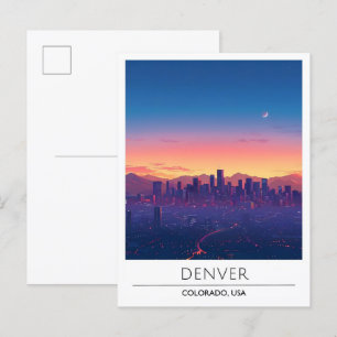 Cartão Postal Sunrise em Denver Colorado Viagem