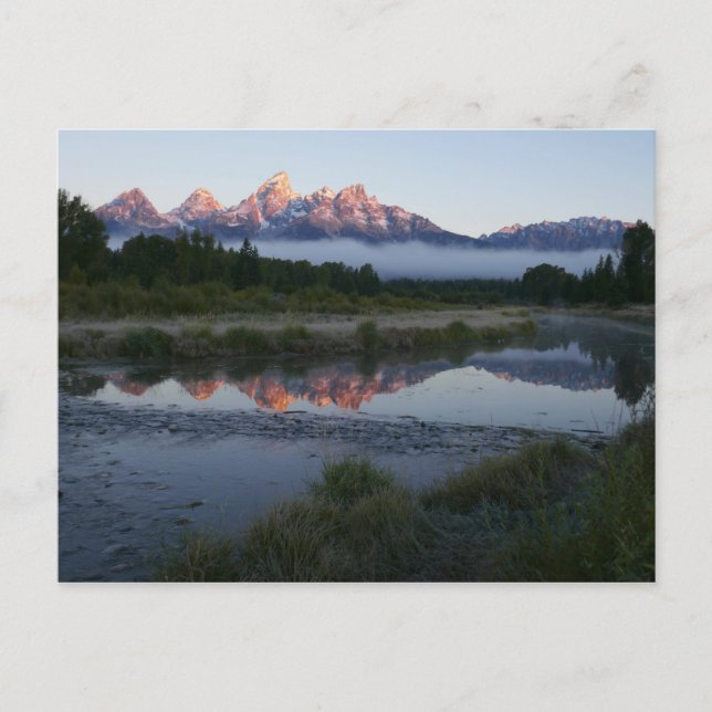 Cartão Postal Sunrise em Schwabacker Landing em Grand Teton (Frente)