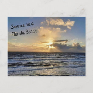 Cartão Postal Sunrise em um Cartão-postal da Florida Beach