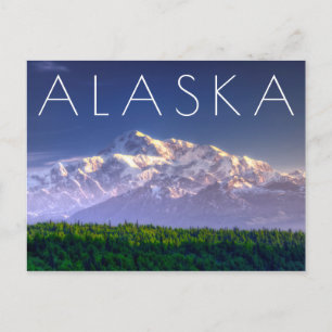 Cartão Postal Sunrise Kisses Mt. McKinley Alcance do Alasca