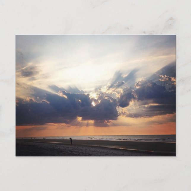 Cartão Postal Sunrise na Folly Beach (Frente)