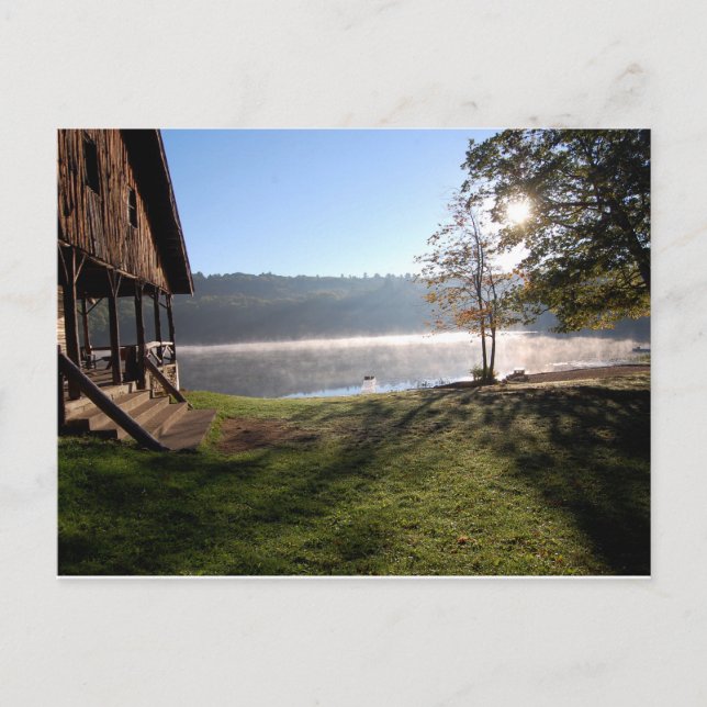 Cartão Postal Sunrise no acampamento (Frente)