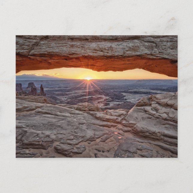 Cartão Postal Sunrise no Arco Mesa, Parque Nacional Canyonlands (Frente)