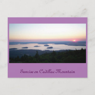 Cartão Postal Sunrise no Cadillac Mt, Cartão-postal