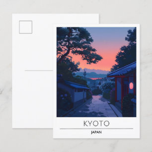Cartão Postal Sunrise no Japão - Viagem de Quioto