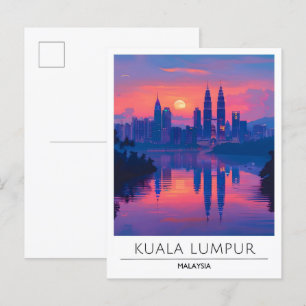Cartão Postal Sunrise no Kuala Lumpur, Viagem da Malásia