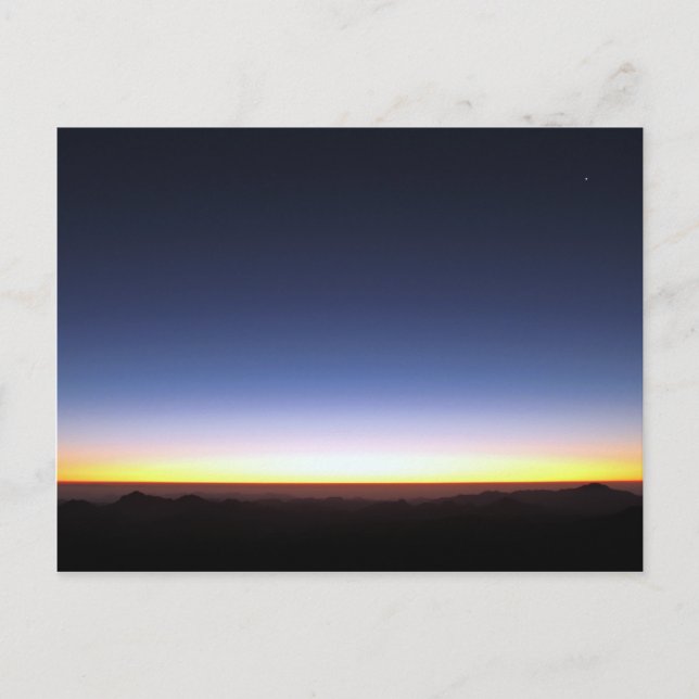 Cartão postal Sunrise no Monte Sinai (Frente)