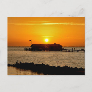 Cartão Postal Sunrise sobre Anna Maria City Pier