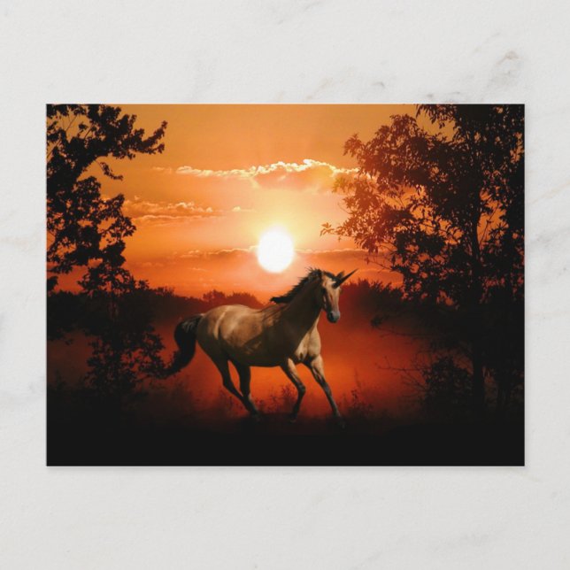 Cartão Postal Sunrise Unicorn (Frente)