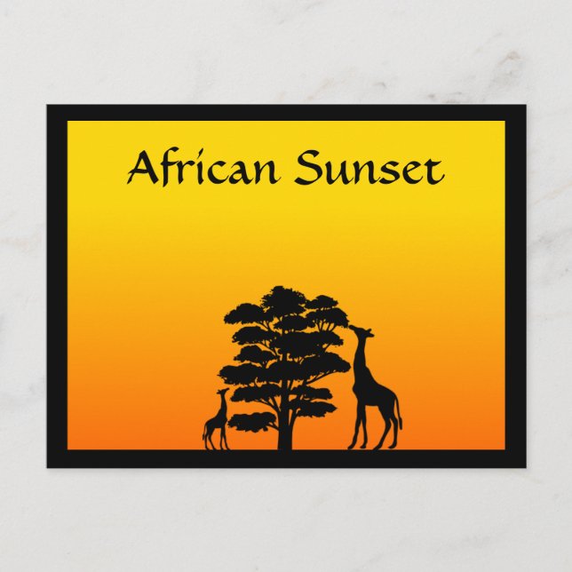 Cartão Postal Sunset Africano (Frente)