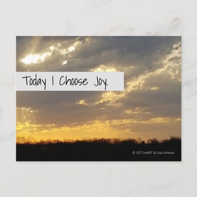 Cartão Postal Sunset alegre (Frente)