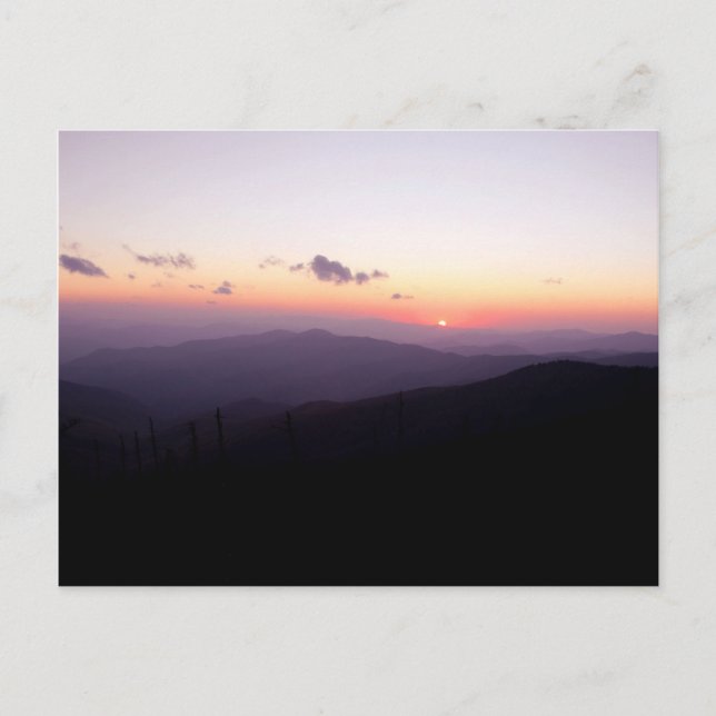 Cartão Postal Sunset at Clingman's Dome (Frente)