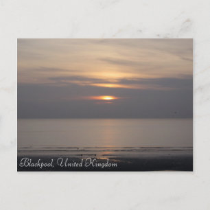 Cartão Postal Sunset Blackpool