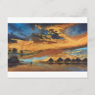 Cartão Postal Sunset Bora Bora