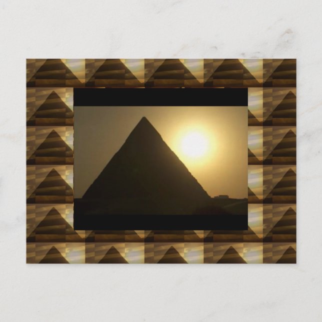 Cartão Postal Sunset by PYRAMIDS of Egypt: Arquitetura de época (Frente)