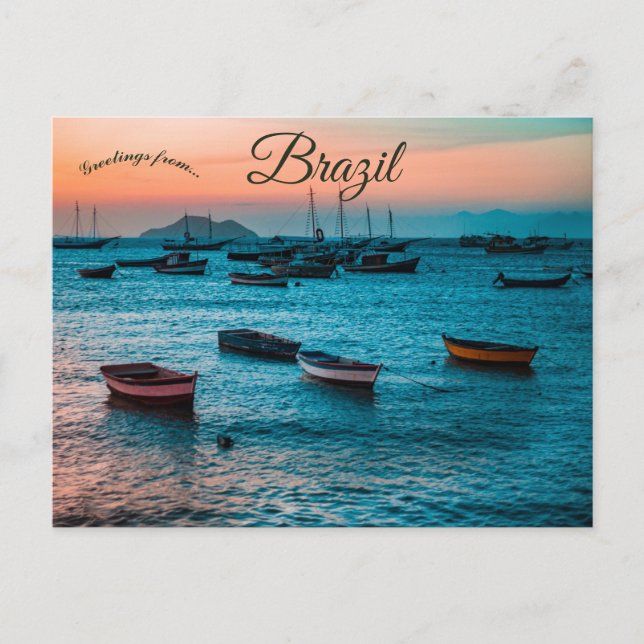 Cartão Postal Sunset da Armação de Búzios Brasil (Frente)