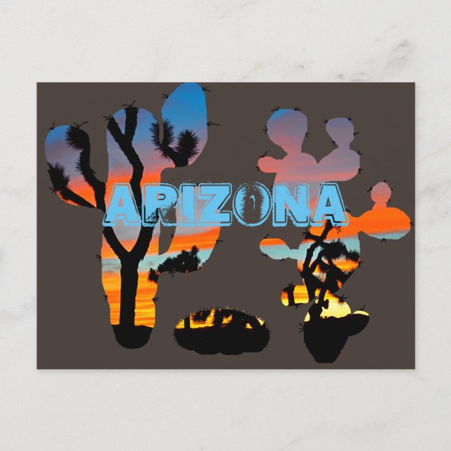 Cartão Postal Sunset de arizona (Frente)