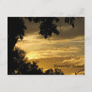 Cartão postal Sunset de novembro