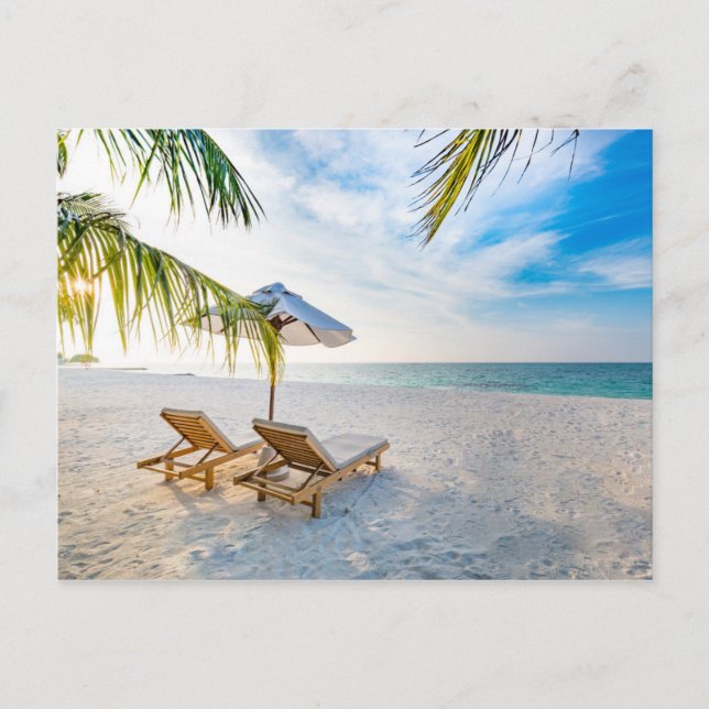 Cartão Postal Sunset de praia incrível (Frente)