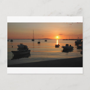 Cartão Postal Sunset de Verão em Novalja, Croácia