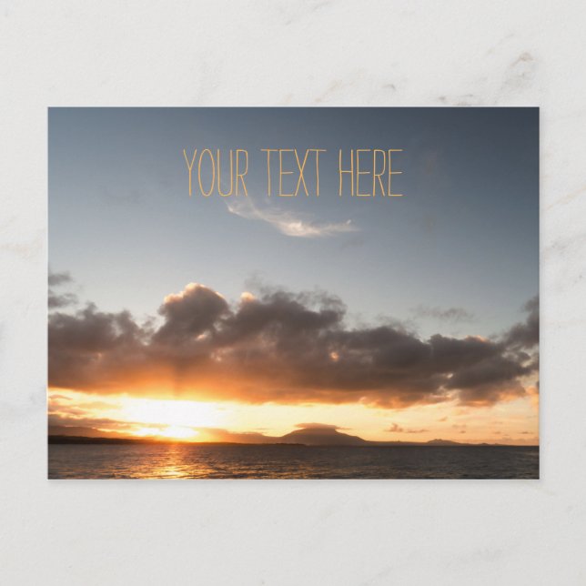 Cartão Postal Sunset Distante | República Dominicana (Frente)