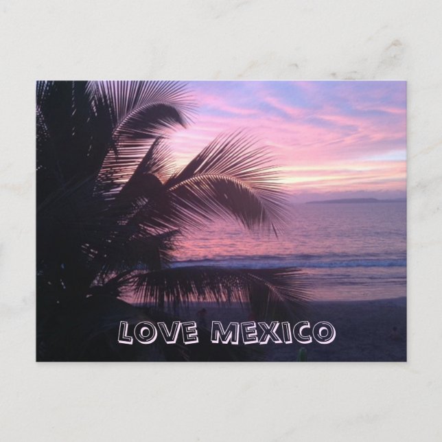 Cartão postal Sunset do Amor México (Frente)