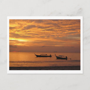 Cartão Postal Sunset do ouro