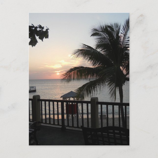 Cartão Postal Sunset Doctor's Cave Beach Mo Bay Jamaica (Frente)