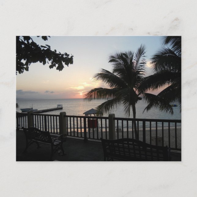 Cartão Postal Sunset Doctor's Cave Beach Mo Bay Jamaica (Frente)