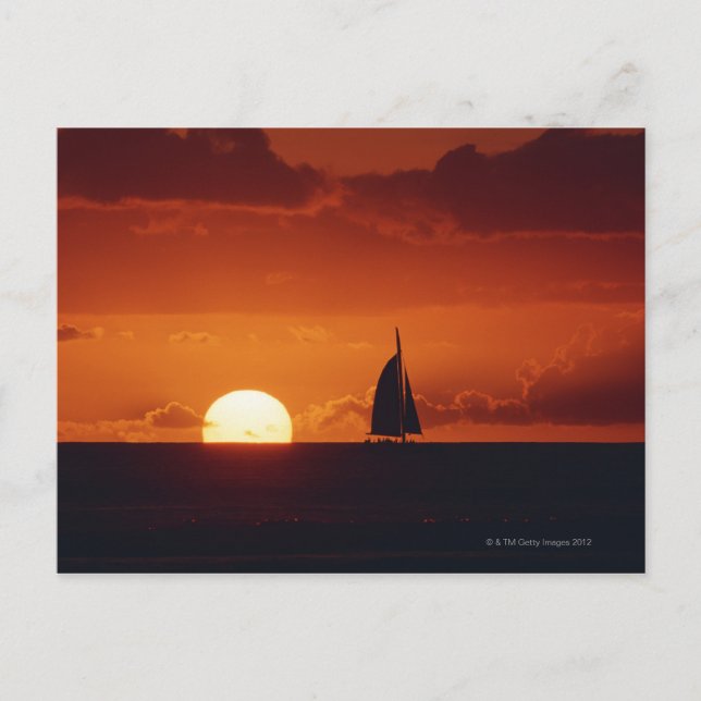 Cartão Postal Sunset e Yacht 2 (Frente)