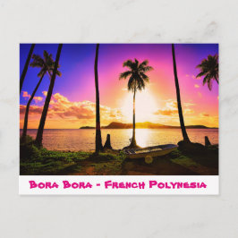 Cartão postal Sunset em Bora Bora, Polinésia Franc