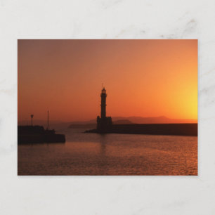 Cartão Postal Sunset em Chania