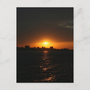 Cartão Postal Sunset em Danshui, Taipei County, Taiwan