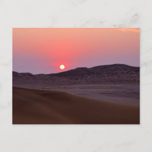 Cartão Postal Sunset em Gobabeb, Namíbia