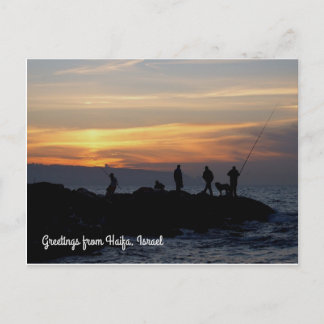 Cartão Postal Sunset em Haifa, Israel